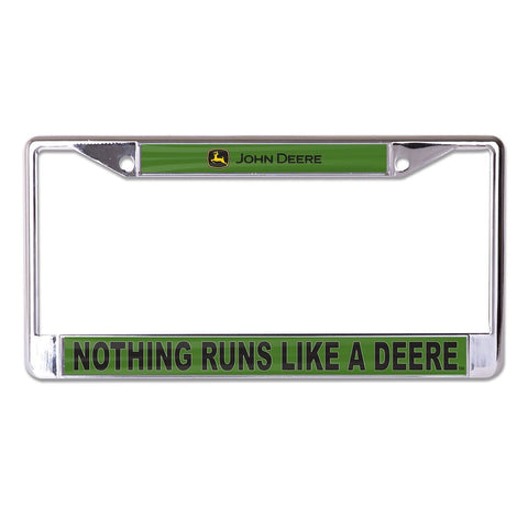 John Deere-Green "Nothing Runs Like A Deere" License Plate Frame