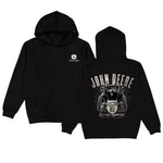 Black John Deere Trade Mark Sunburst Print Hoodie