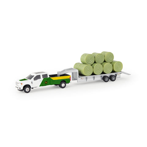 1/64 Pickup with Trailer with Bales