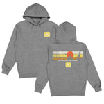 Charcoal Heather John Deere Trade Mark Sunset Print Fleece Hoodie