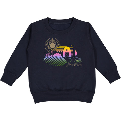 Toddler Navy Ombre Farm Crew Fleece
