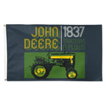 Black Retro Tractor Sign Deluxe Flag