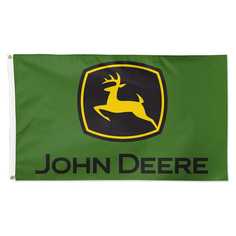 Green John Deere TRADE MARK Logo Deluxe Flag