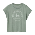 Vintage Women's Sage Green Vintage Sign Short Sleeve Tee