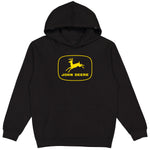 Black Moline Vintage Trade Mark  Pull Over Fleece Hoodie