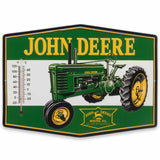 John Deere Die Cut Metal Thermometer