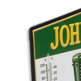 John Deere Die Cut Metal Thermometer