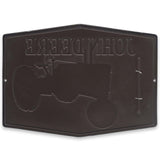 John Deere Die Cut Metal Thermometer