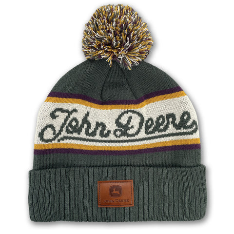 Vintage SG John Deere Pompom Jacquard Beanie