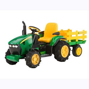 John Deere 12-Volt Battery Operated Ground Force Tractor with Wagon