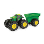 JOHN DEERE MONSTER TREADS LIGHTS & SOUNDS TRACTOR WITH WAGON