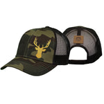 John Deere 6 Panel Cap Camo Twill & Mesh Hat
