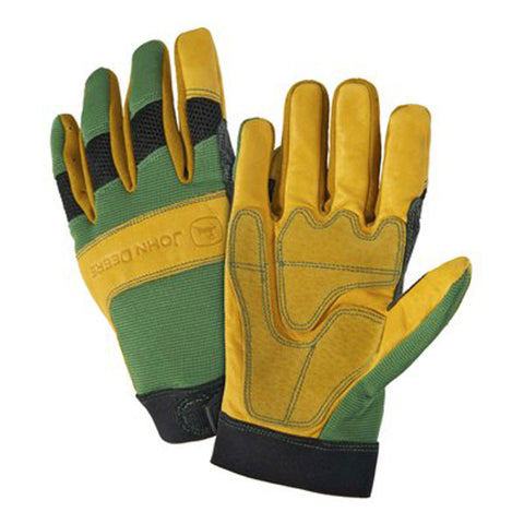 John Deere Mens Cowhide/Spandex Glove