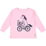 Toddler Horse on Bike Long Sleeve Tee